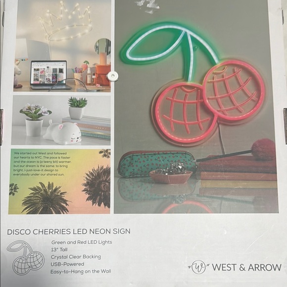 Neon Cherry Wall Light - Picture 2 of 2